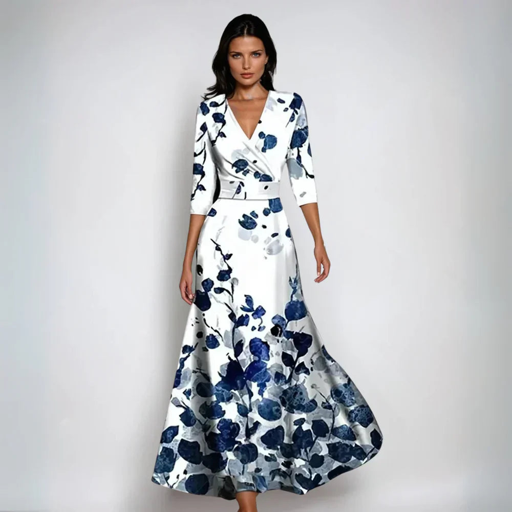 Isa | Stilvolles geblümtes Wickelkleid für mühelose Eleganz